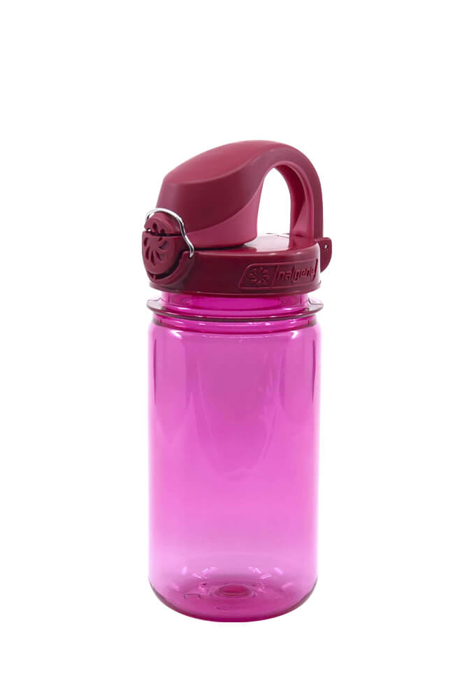 12oz Kids On-The-Fly Lock-Top Bottle - Pink with Beet Red Cap