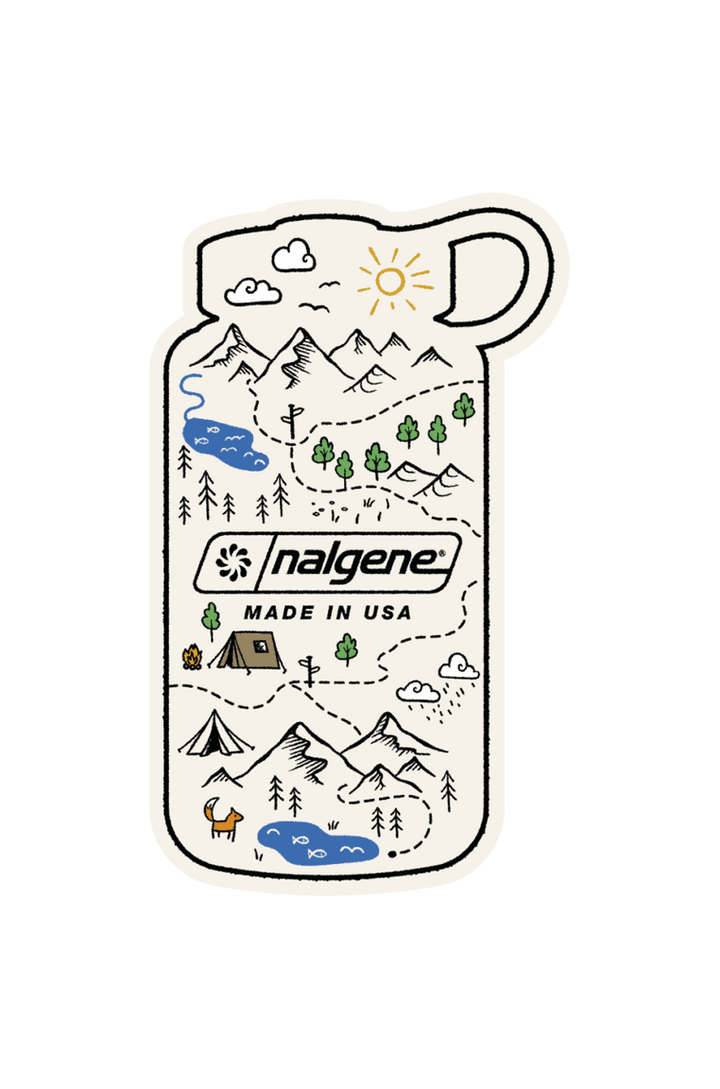 Nalgene Bottle Map Sticker D1